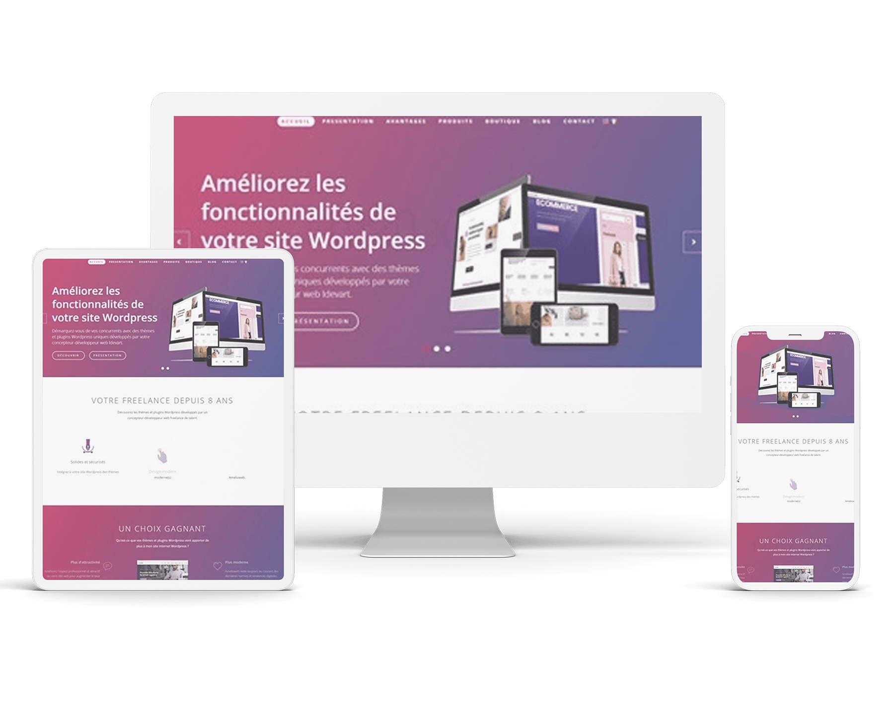 Réalisation: Site internet de type landing page – Amelioweb.com