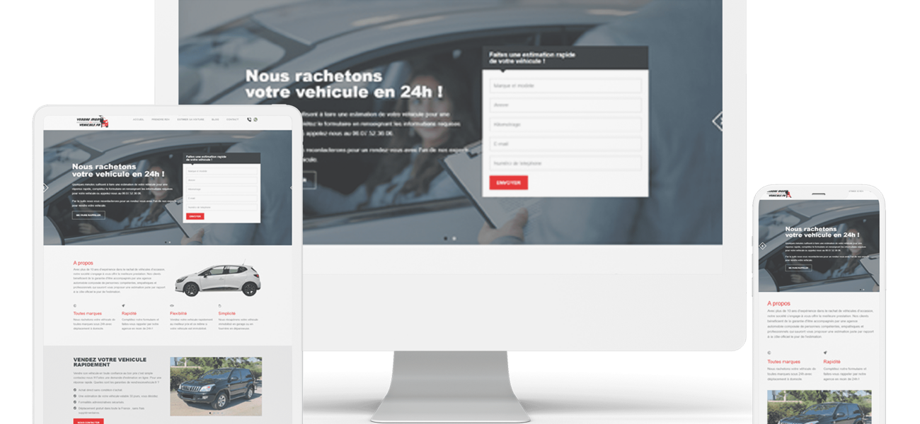 Réalisation: site de rachat de véhicule – vendremonvehicule